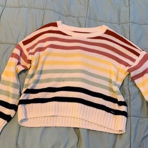 Hollister rainbow striped sweater